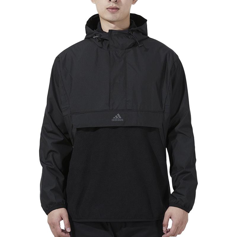 adidas Куртки Мужские Черные С Капюшоном Умеренные Другие H39244
