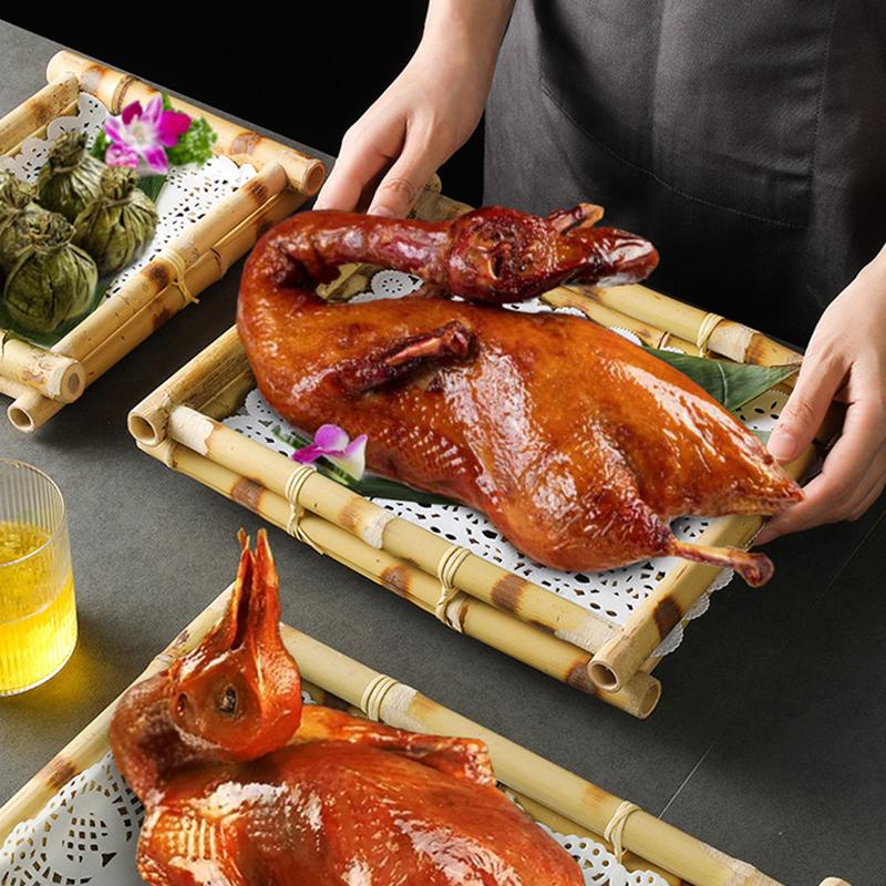 1PC Tea Dessert Tray Creative Snack Fried Plate Southeast Asian Fried Food Tray Service Plates SML