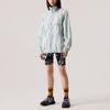 adidas Stella McCartney Collaboration Полосатый узор с полным принтом и воротником-стойкой, куртка с длинными рукавами, женская куртка, белая HT1102