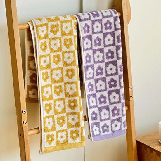 Полотенце для мытья, сильное водопоглощение, дизайн с цветочным принтом, чистый хлопок, для детей и взрослых, полотенце для чистки лица, рук, товары для дома