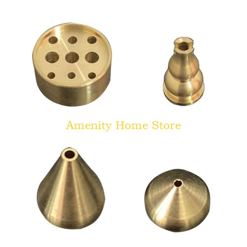 F26C Brass Incense Holder 9-Holes Incense Burners Incense Stick Holder for Yoga Meditation Home Decorations Buddhist Supplies