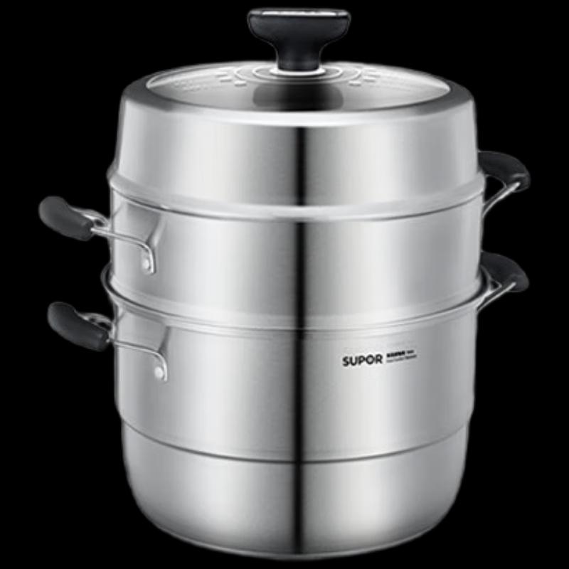 SUPOR 28cm 3-Layer Stainless Steel Steamer Pot