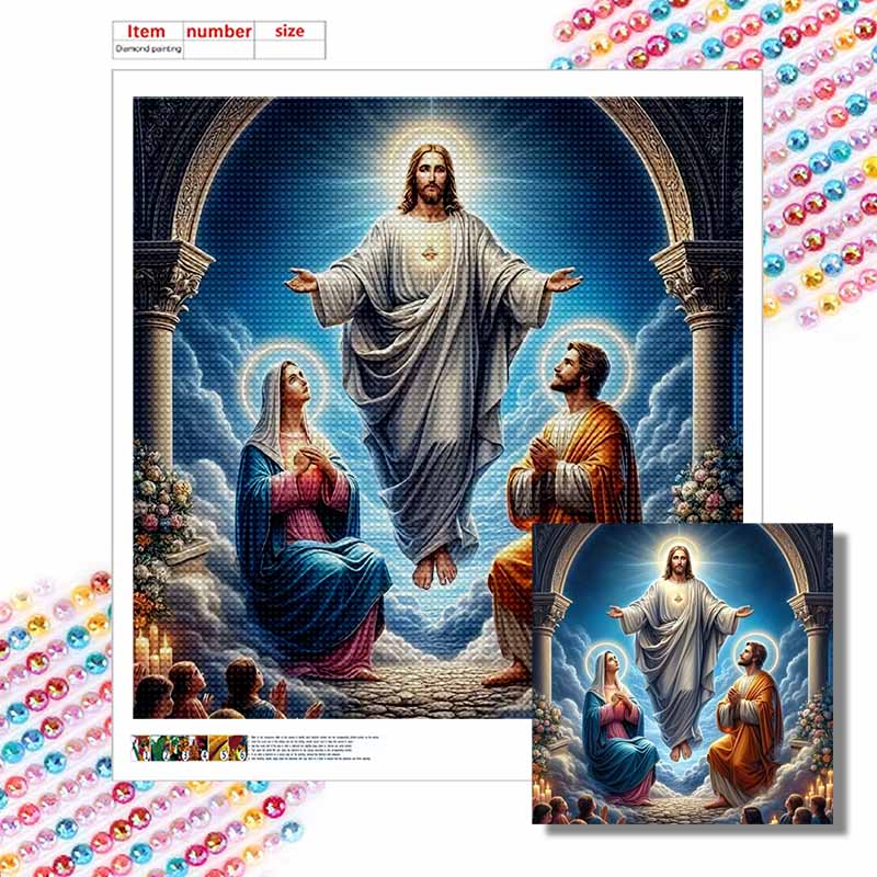 Новое поступление 5D DIY Полная круглая алмазная живопись "Религиозная" Вышивка крестом Домашний декор Подарок