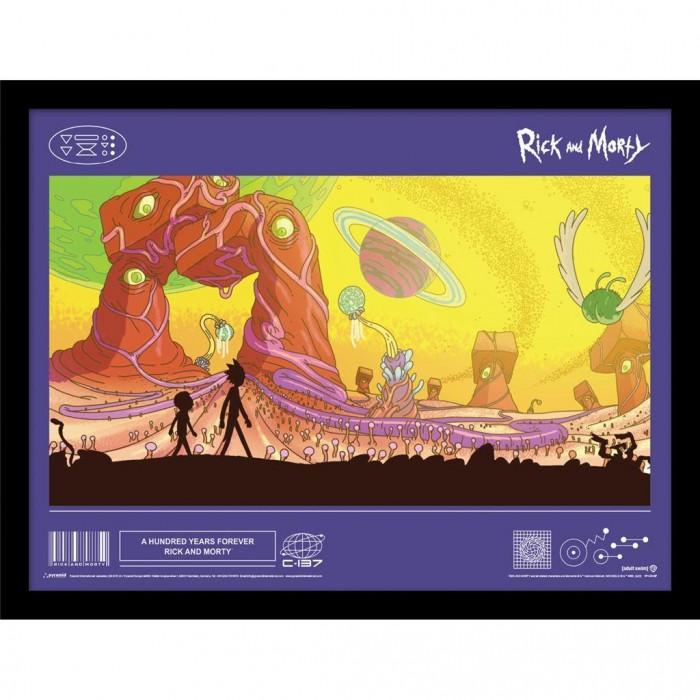 Rick And Morty Классический Рамный Постер 100 лет