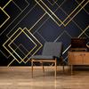 3D Photo Wallpaper Golden Lines Creative Geometric Mural Bedroom Living Room Background Mural Home Decor