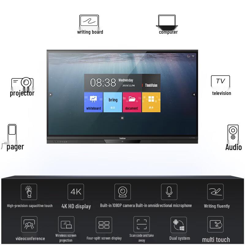 Lenovo 75-inch Interactive Flat Panel Display (CN version)
