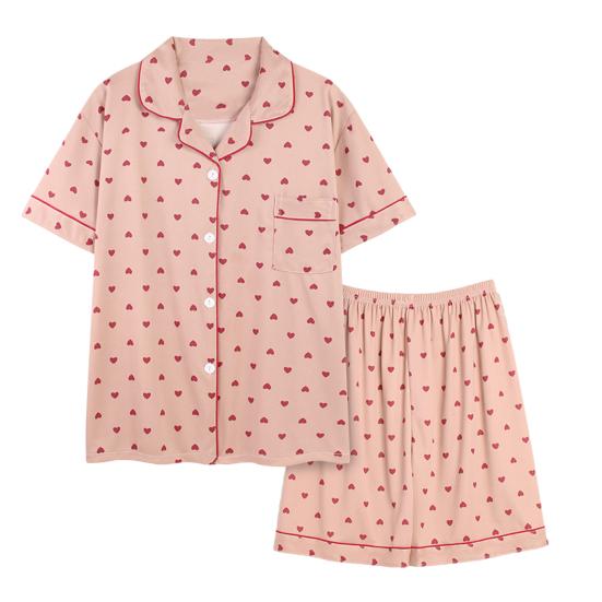 Женский пижамный комплект из 2 предметов: рубашка на пуговицах и шорты. Домашние комплекты для отдыха. Летняя повседневная удобная одежда для сна для женщин.
