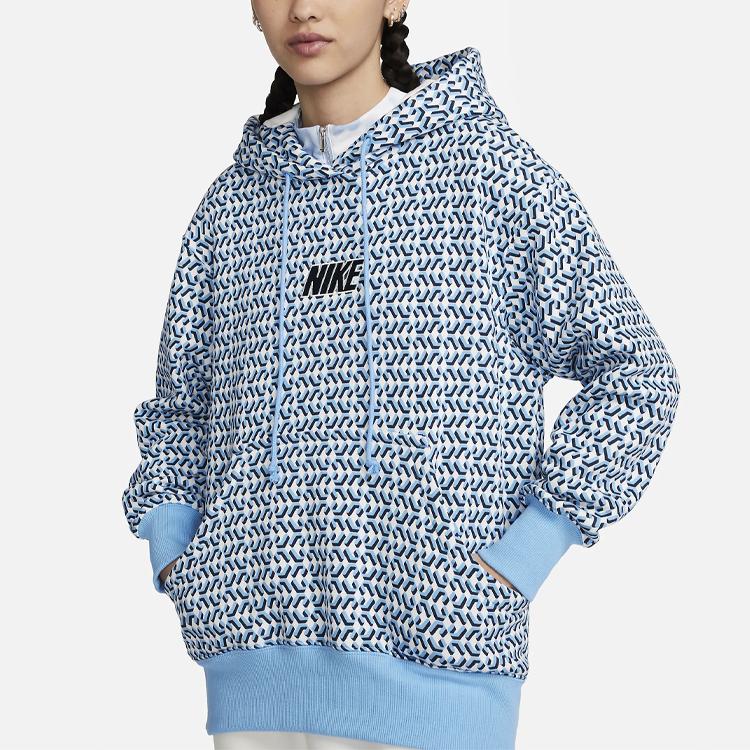 Nike Спортивная толстовка с принтом Phoenix по всей поверхности для женщин, синяя FN0366-412