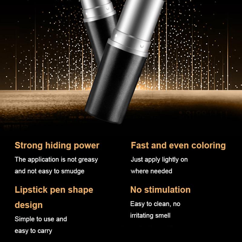 Одноразовая краска для волос в стиле помады, временное прикрытие, белая краска для волос, мгновенная краска для волос с корнями седых волос, ручка-карандаш