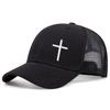 New Fashion Cross Embroidery Baseball Cap for Men Women Fashion Hip Hop Trucker Cap Cotton Casual High-quality Net Hat