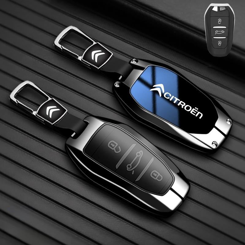 YKFEA1 Zinc Alloy High-end Car Key Cover For Citroen C1 C2 C3 C4 C5 C6 VTS Xsara C-Crosser Berlingo Jumpy Key Bag Keychain Accessories
