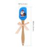 1Pcs Holiday Kitchen Spatula Silicone Butter Scraper Christmas Design Wooden Handle for Baking Mixing Dough Easy Clean