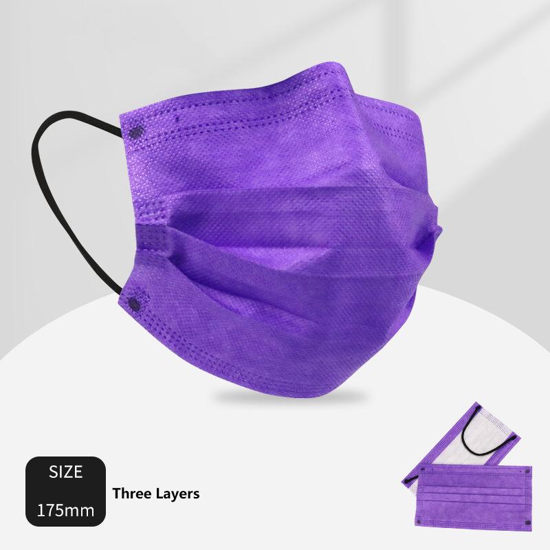 50 шт. 3/4 слойные маски для лица из ткани, выдуваемой методом расплавления, одноразовые защитные противопылевые маски для взрослых, нетканые ушные петли