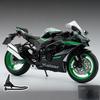 1/9 Kawasaki Ninja ZX-10R High Performance Superbike Alloy Metal Diecast Model Motorcycle Sound & Light High Simulation Collect