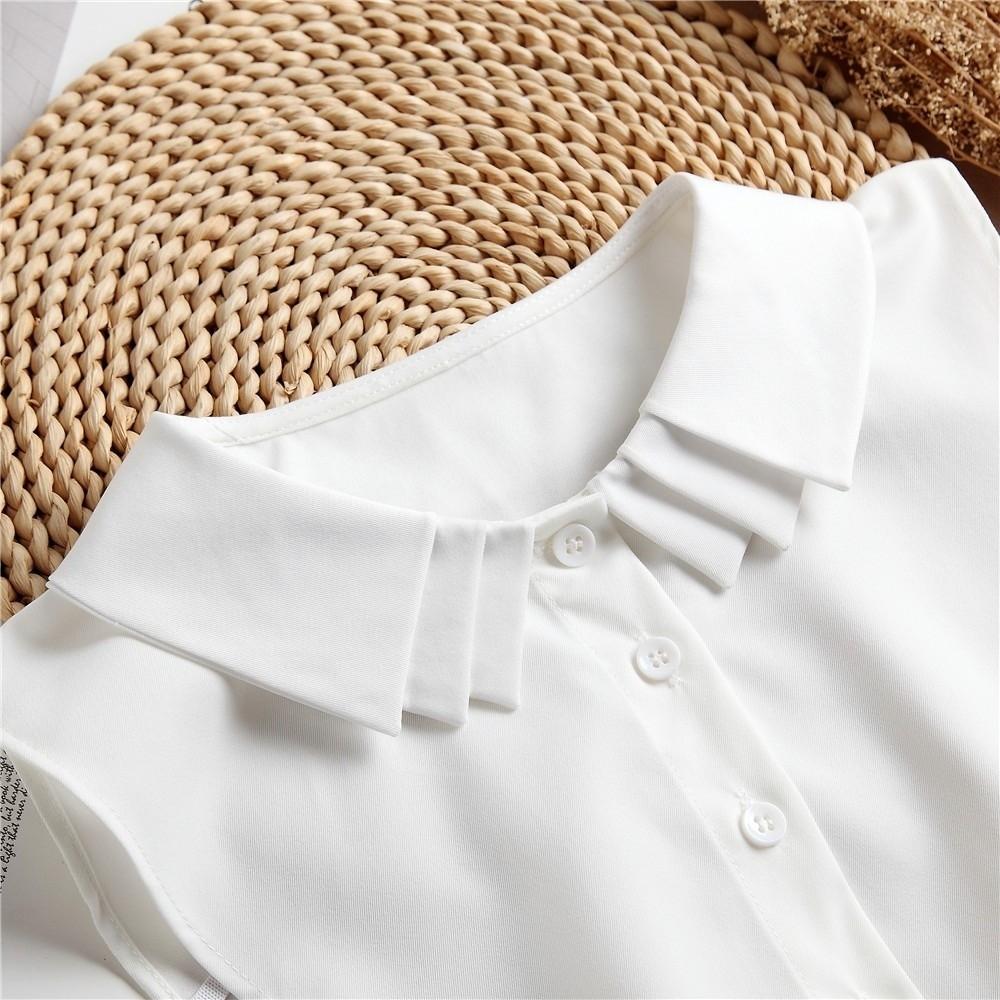 Multi-layer Detachable Collar Button False Collar Ruffles Removable Fake Collar Dresses