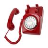 Ретро вращающийся телефон старомодный винтажный стационарный телефон с механическим звонком динамик для дома офиса отеля красный 