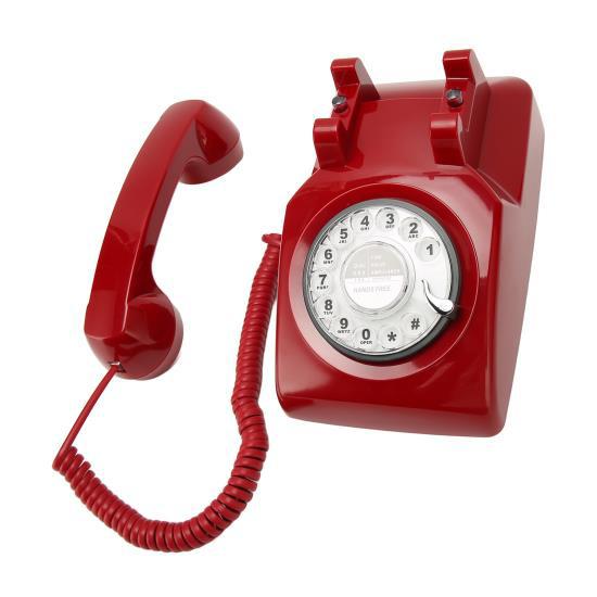 Ретро вращающийся телефон старомодный винтажный стационарный телефон с механическим звонком динамик для дома офиса отеля красный 