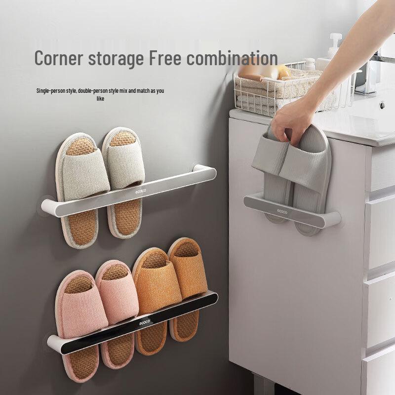ecoco Punch-Free Bathroom Slipper & Shoe Storage Rack