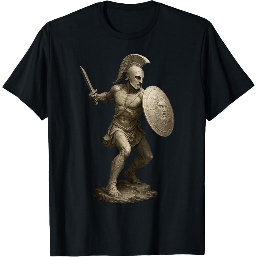 Spartan Warrior Statue Greek History Enthusiast Tee T-Shirt