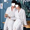 Халат с коралловым флисом Couple's Dream Domain - Белая юката в гостиничном стиле для осени/зимы
