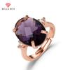 Новое роскошное модное фиолетовое кольцо овальной формы для женщин, очаровательные ювелирные изделия на свадьбу и помолвку, новые модные