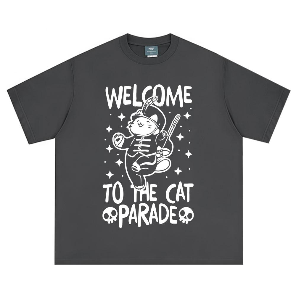 Welcome To The Cat Parade Funny Tshirts Rock Band My Chemical RoUnisexce Tshirt Unisexs Clothing Cotton Casual Oversized Y2K Top