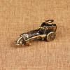Retro Ornament Bull Pull Vehicle Figurines Pure Copper Chinese Folk Feng Shui Crafts Home Decoration