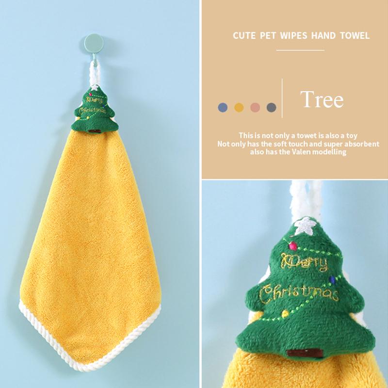 Полотенце для рук Рождественский декор Красный Санта Клаус Новогодний подарок Дом Ванная комната Полотенце для рук Ткань Мужчина Женщина CLE