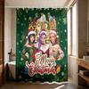 1 шт. K-pop Охотники на демонов Рождественский принт Водонепроницаемая занавеска для душа Перегородка Конфиденциальность Подвесная занавеска 12 крючков Несколько размеров