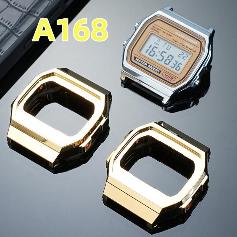 Для серии Casio A168 жесткий резиновый чехол, модифицированный высококачественным пластиковым корпусом, аксессуары для часов