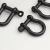Stainless Steel Shackle Fob Bracelet Buckle Solid Carabiner Key Ring Keychain Hook D Bow Staples
