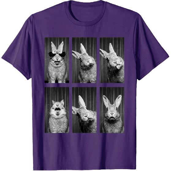 Rabbit Photobooth Bunny Funny Animal Portrait T-Shirt