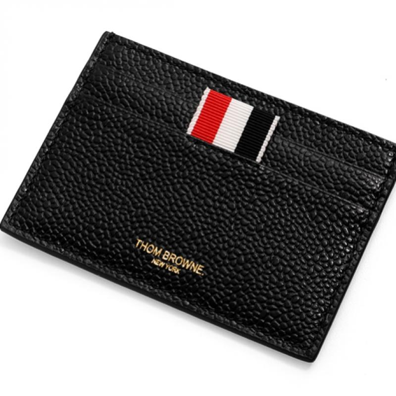 Thom Browne Pebble Grain Card Wallet Three Stripe Maw020l 00198 001