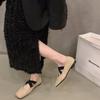 Flat ballet square head single shoes fairy shoes new spring and autumn Mary Jane evening gentle shoes