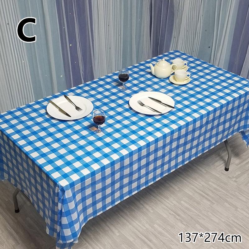 1PC Oil Proof Waterproof Party Supplies Table Cover Tablecloth Table Cloth Plastic Disposable Birthday Party Baby Shower