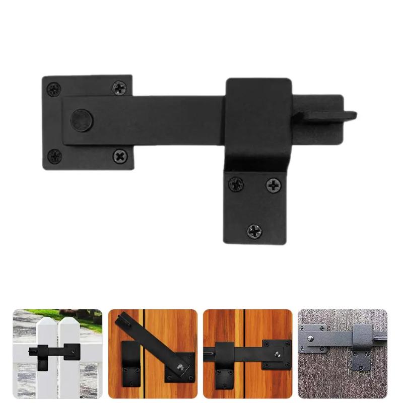 Замок для раздвижной двери без сверла, двойное назначение, противоугонная защелка, плоская дверная пряжка, черный защитный болт для домашнего офиса, шкафа, шкафа, простая установка