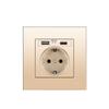 European Standard Wall Power Socket Panel Round Hole Panel Socket