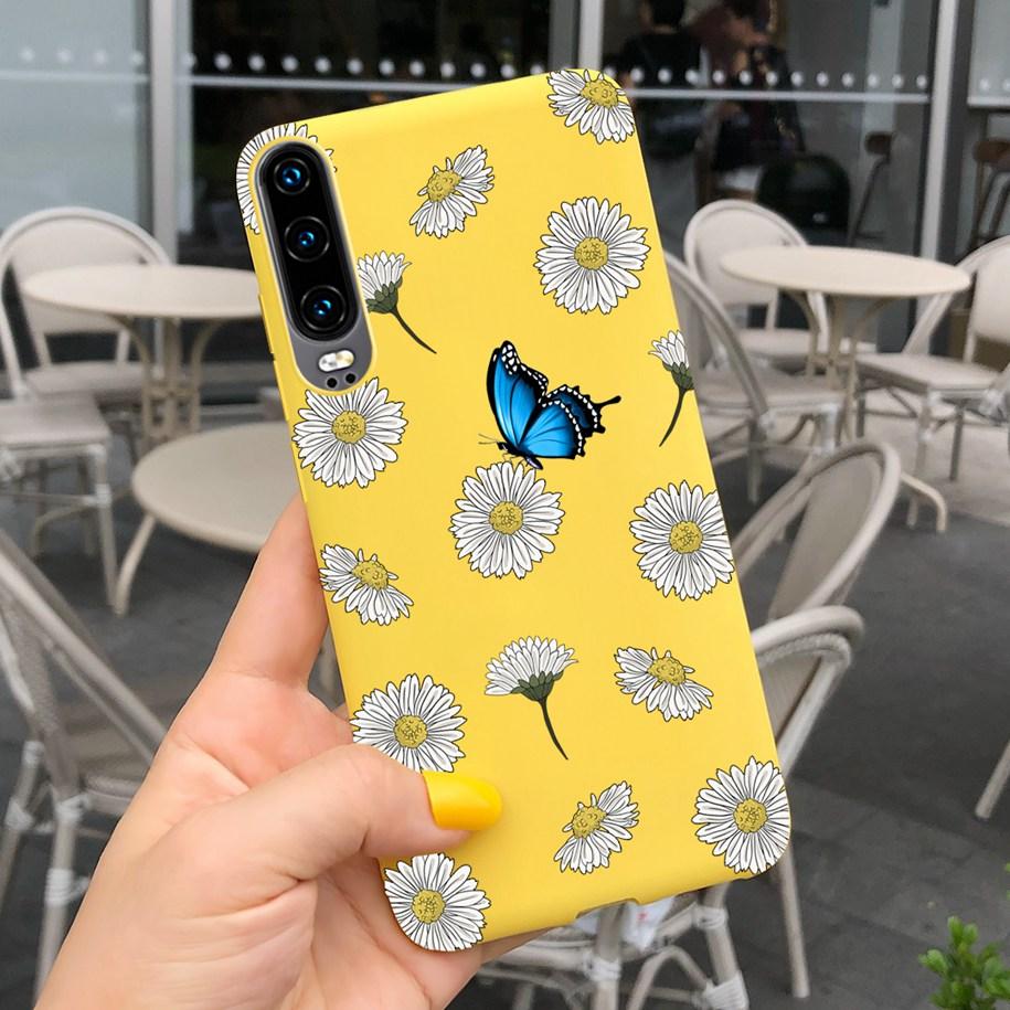 P30 Lite Case Fashion Flower Pattern Phone Case For Huawei P30 P 30 P30Lite 2020 MAR-LX1M Shockproof Bumper Soft TPU Funda Coque