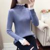 Весна Осень Кашемировый свитер Женский вязаный свитер Полувысокий ворот Мягкие пуловеры Длинные рукава Свитера Pull Femme