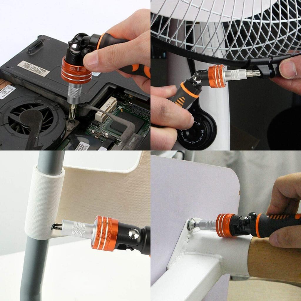 Набор инструментов для ремонта дома 69-в-1, магнитный набор для разборки для обслуживания мебели/автомобиля/компьютера/электроники