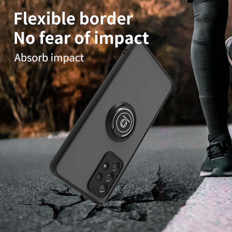 Противоударный бронированный матовый чехол для Samsung Galaxy A55 A54 A35 A15 A34 A25 A14 A53 A33 A52S S23 S22 S24 Ultra Plus Ring Magnet Cover