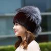 Hat Lady Winter New Mink Fur Fox Fur Woven Cap Winter Elegant Warm Fur Hat