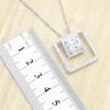 Geometric White Zircon Silver 925 Wedding Jewelry Set for Women Bracelet Long Earring Necklace Pendant Ring Gift Box