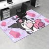 1pc Sanrio Kuromi Mermaid Printed Office Carpet Rectangle Rug Under The Table,Perfect Room Decor for Living Room, Bedroom, Kitchen, Non-slip Floor Mat