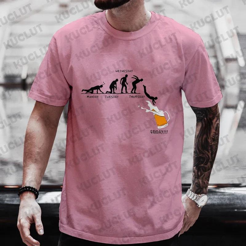 Мужские футболки Friday Beer Funny Graphic Y2k Tops Weekend Drinking Day Party Tees Plus Size Matching Shirts Outfit Streetwear