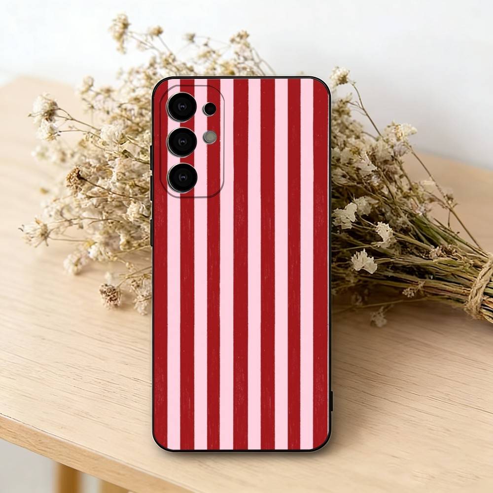 B-Бордовый Белая Полоска P-узор Чехол Для Телефона Для Samsung S25,S24,S21,S22,S23,S30,Ultra,S20,Plus,Fe,Lite,Note,10,Черная Крышка
