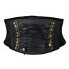 Vintage Artificial Leather Waist Cincher Waspie Lace Up Corset Belt Accessories