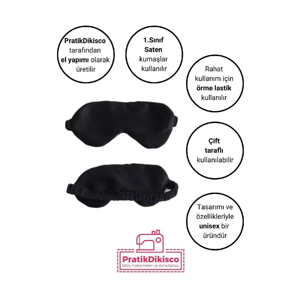 Атласные черные очки для сна/повязка на глазу