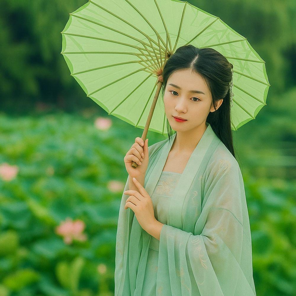 Bamboo Ancient Dance Umbrella Handmade Costume Parasol Oil Paper Umbrella Photograph Prop