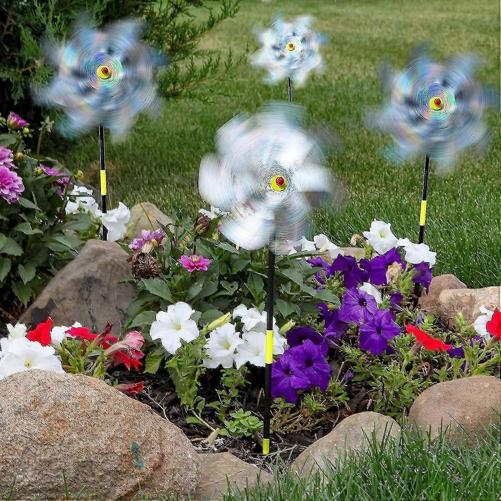 6 Pieces Windmills, Bird Repellent, Windmill, Fruit Garden, Bird Repellent, Reflective Windmill, Bird Deterrent, Reflective Bird Repellent Tw